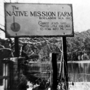 Roelands Native Mission Farm, sign